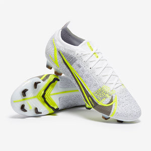 Nike Mercurial Vapor 14 Elite FG Football Boots White/Black Metallic/Silver Volt