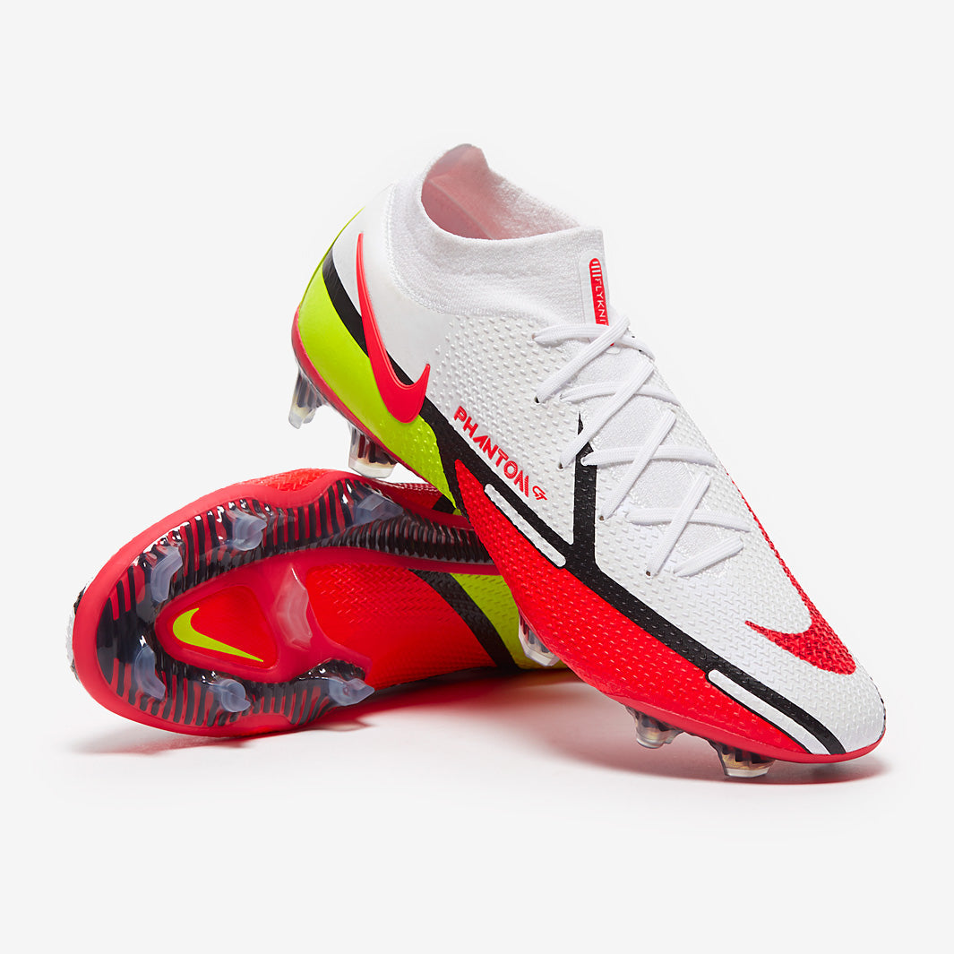 Nike Phantom GT II Elite FG Football Boots White/Bright Crimson/Volt