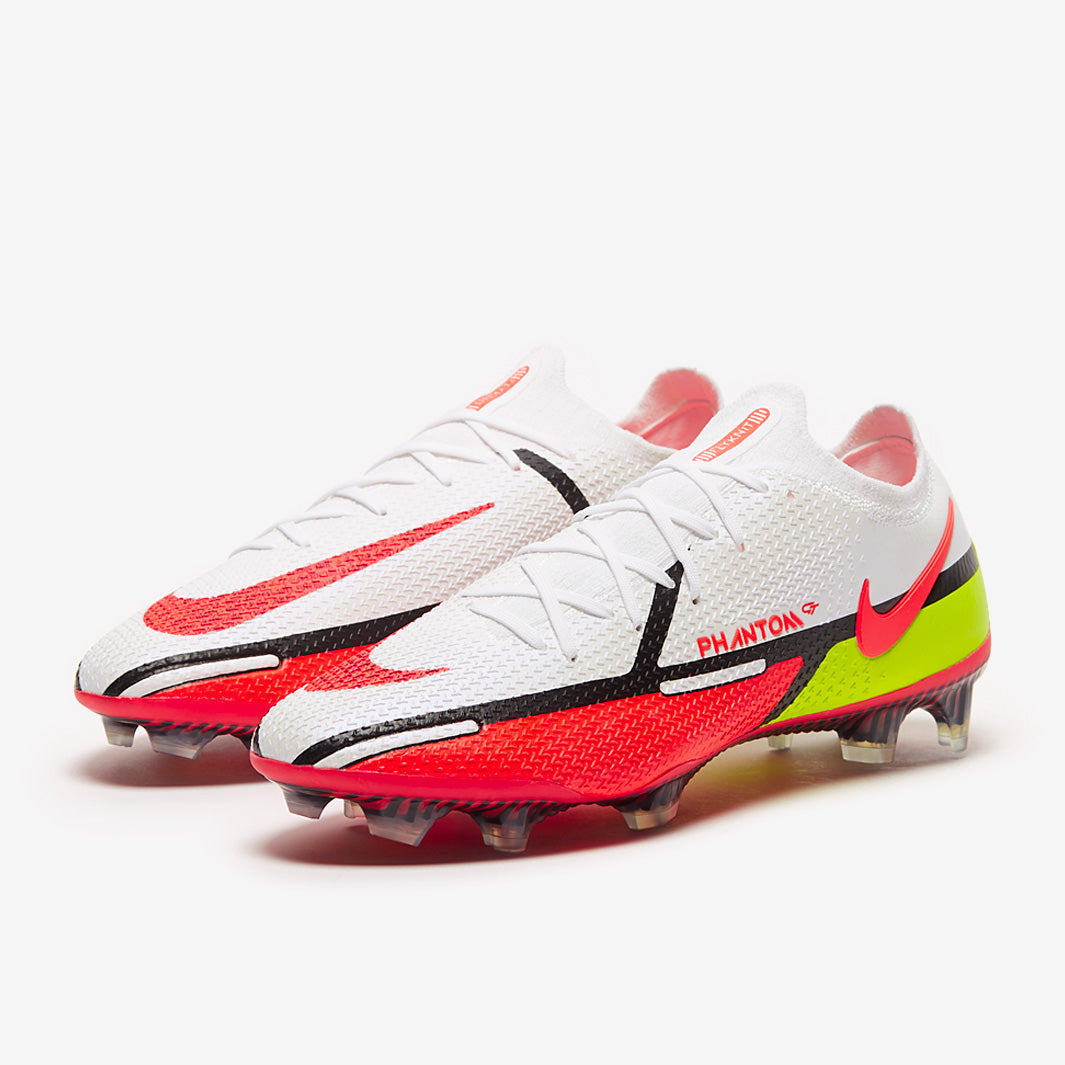 Nike Phantom GT II Elite FG Football Boots White/Bright Crimson/Volt-Black