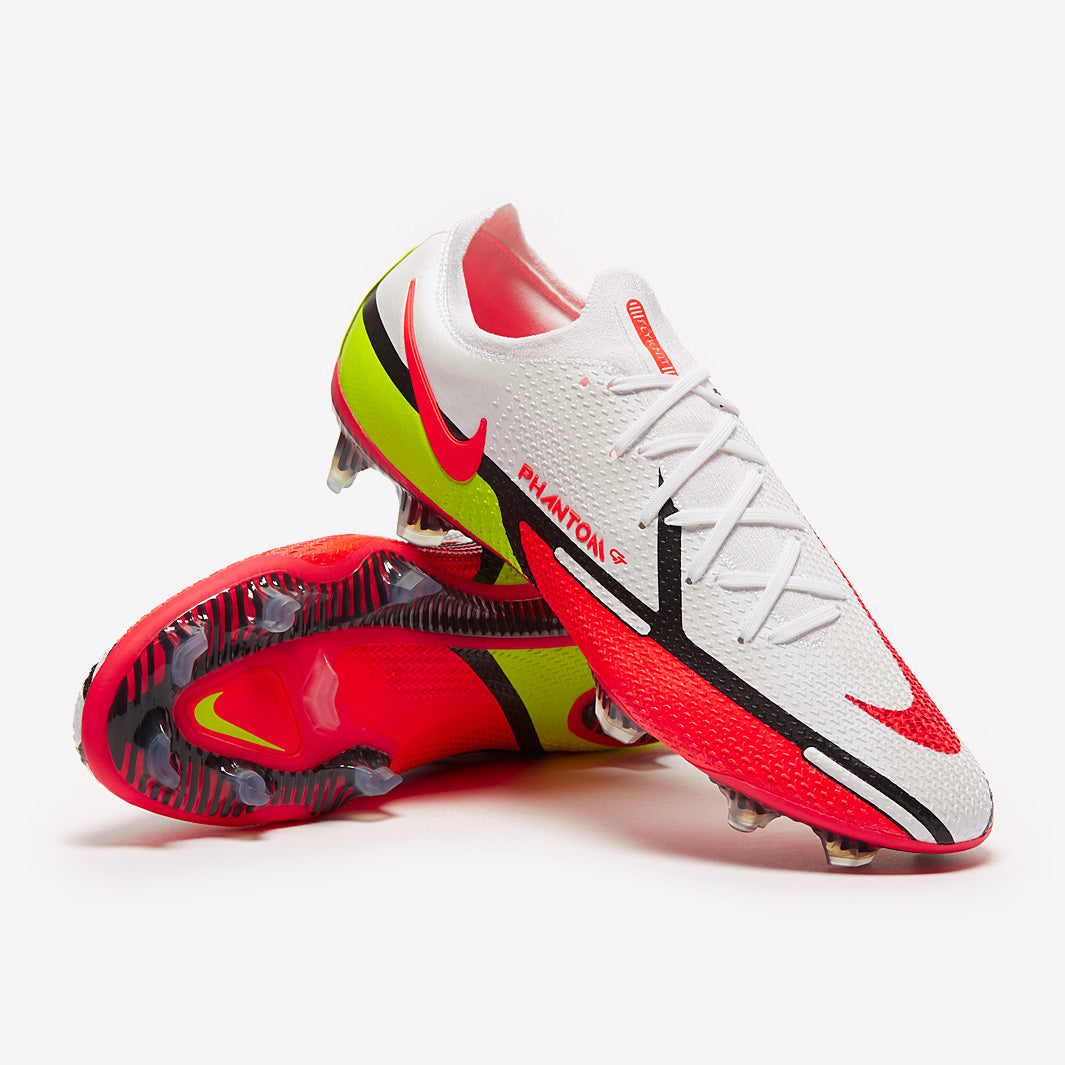 Nike Phantom GT II Elite FG Football Boots White/Bright Crimson/Volt-Black