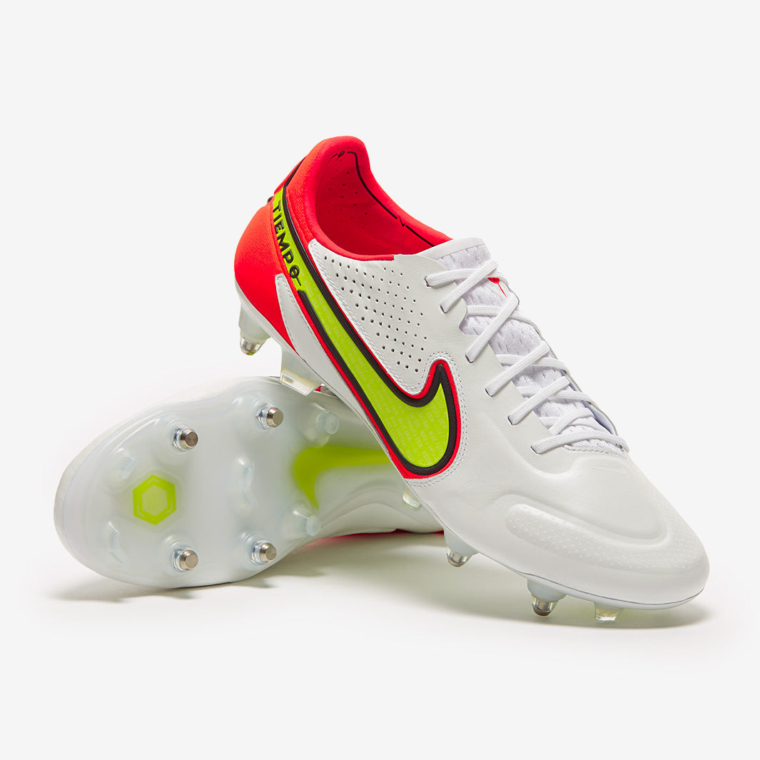 Nike Tiempo Legend IX Elite SG-Pro AC Football Boots White/Volt/Bright Crimson