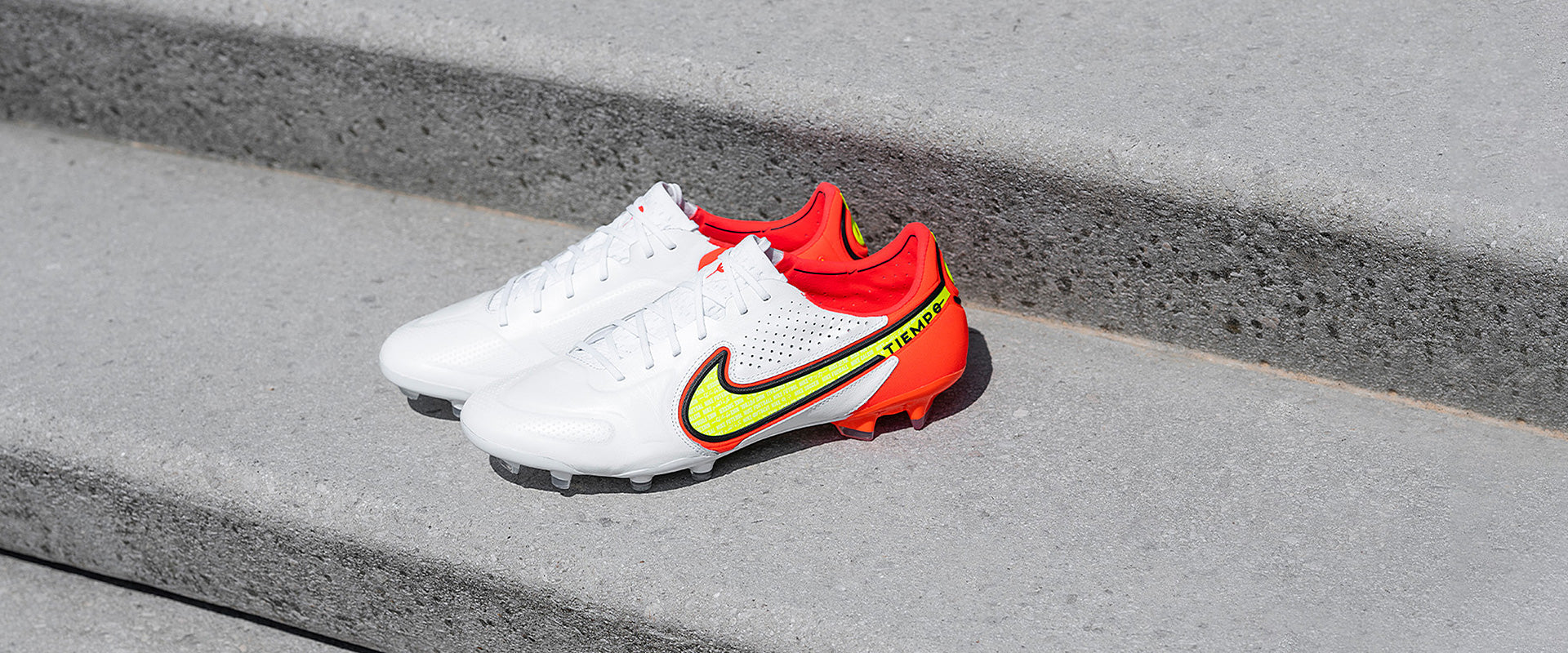 Nike Tiempo Legend IX Elite FG Football Boots White/Volt/Bright Crimson