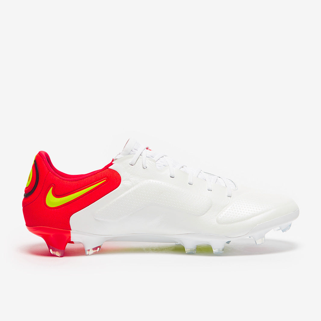 Nike Tiempo Legend IX Elite FG Football Boots White/Volt/Bright Crimson