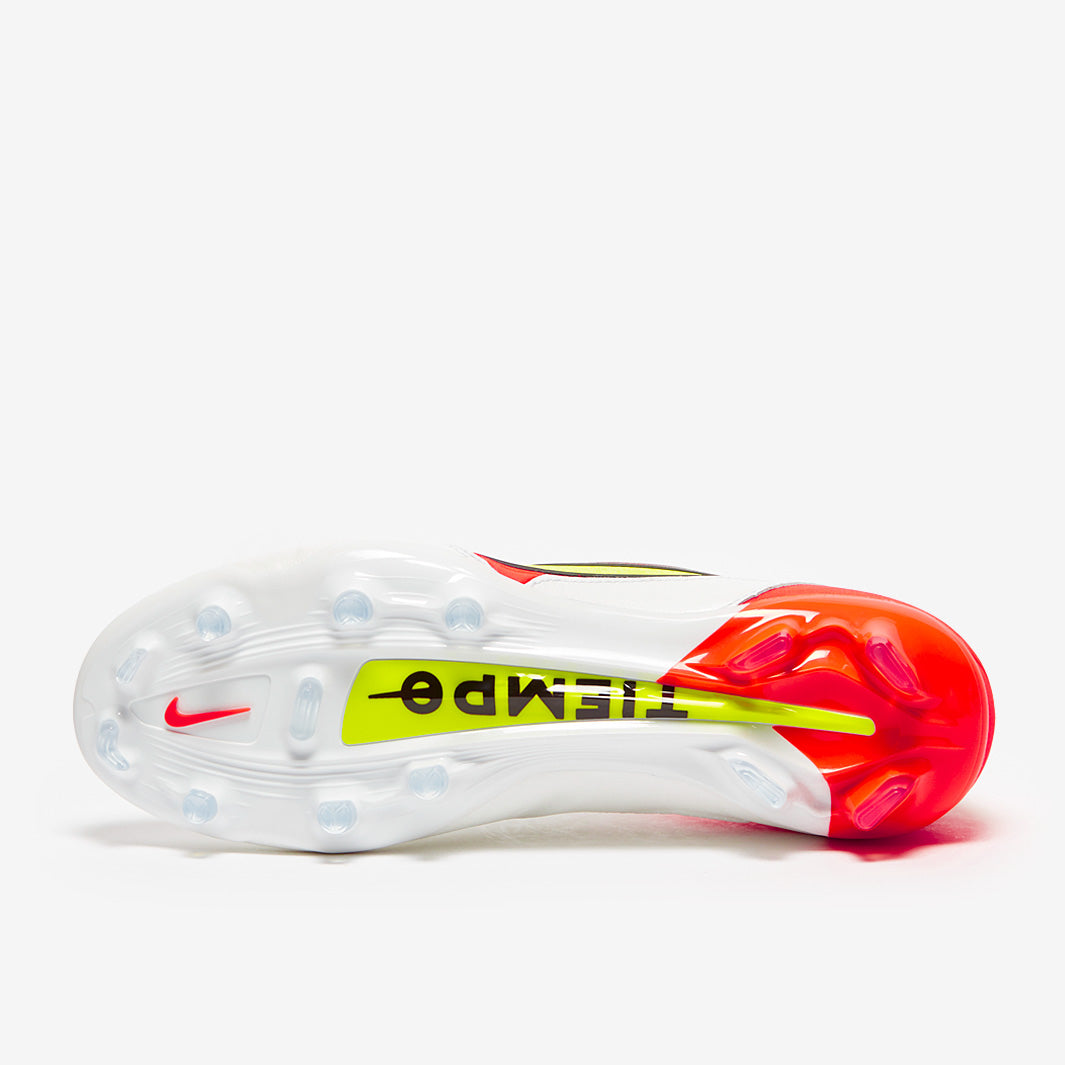 Nike Tiempo Legend IX Elite FG Football Boots White/Volt/Bright Crimson