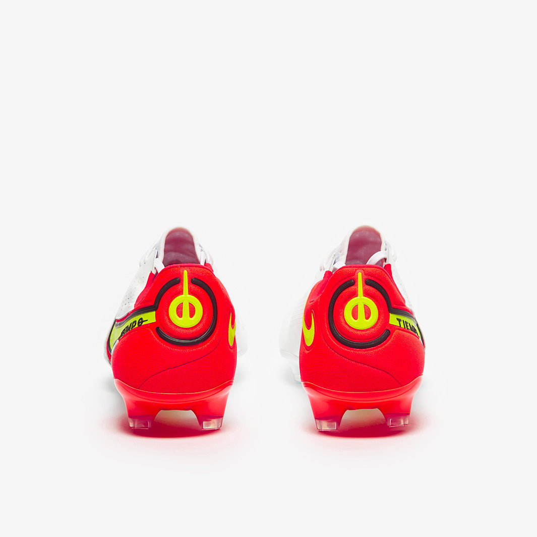 Nike Tiempo Legend IX Elite FG Football Boots White/Volt/Bright Crimson