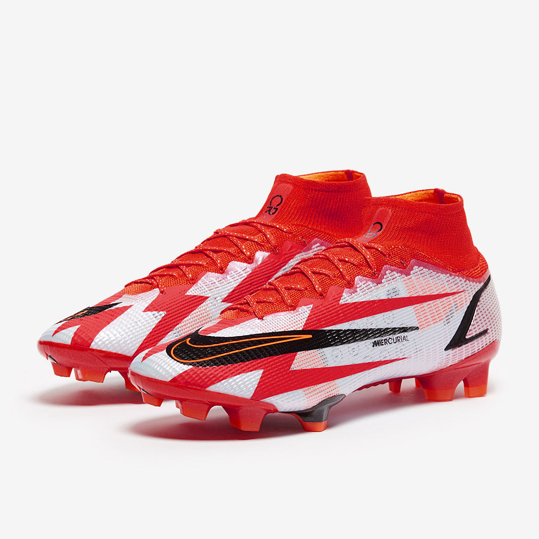 Nike Mercurial Superfly VIII Elite CR7 FG Football Boots Chile Red/Black/White/Total Orange
