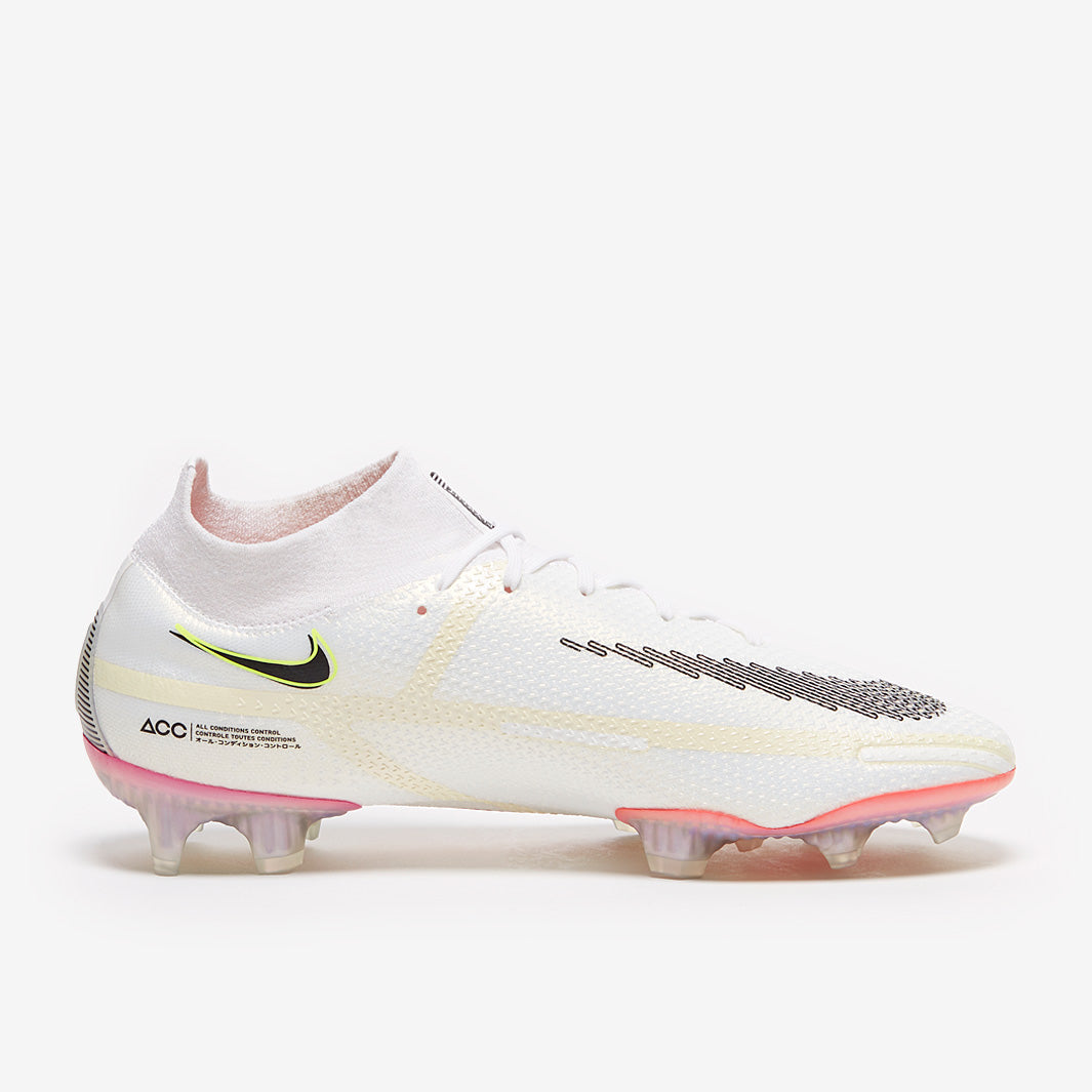 Nike Phantom GT II Elite FG Football Boots White/Black/Bright Crimson/Pink Blast