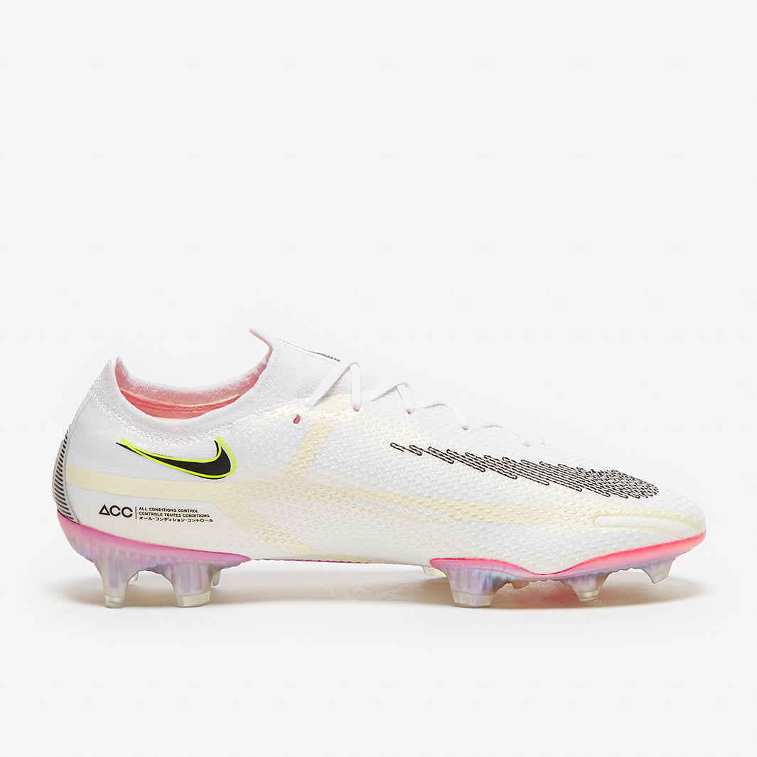 Nike Phantom GT II Elite FG Football Boots White/Black/Bright Crimson/Pink Blast