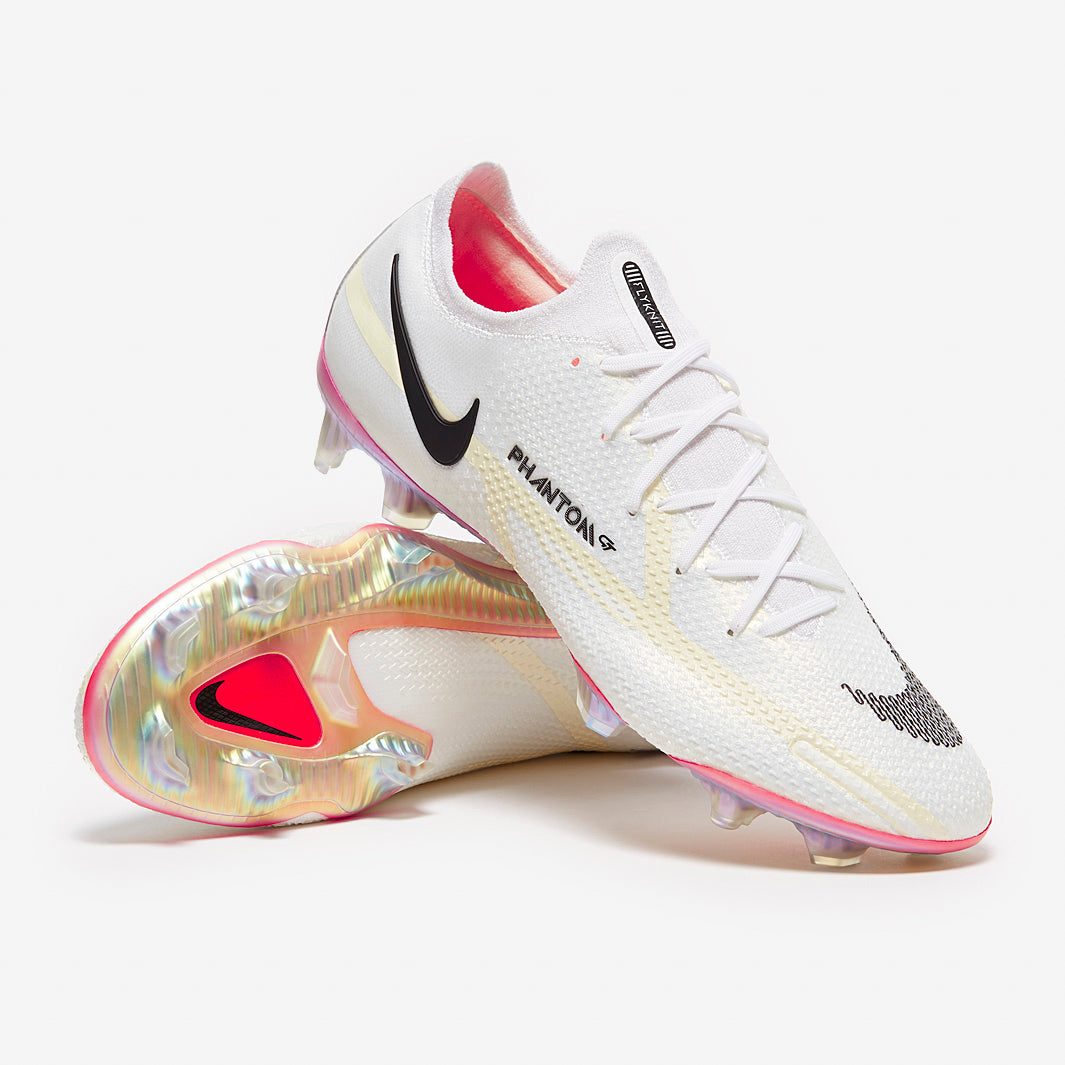 Nike Phantom GT II Elite FG Football Boots White/Black/Bright Crimson/Pink Blast