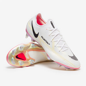 Nike Phantom GT II Elite FG Football Boots White/Black/Bright Crimson/Pink Blast