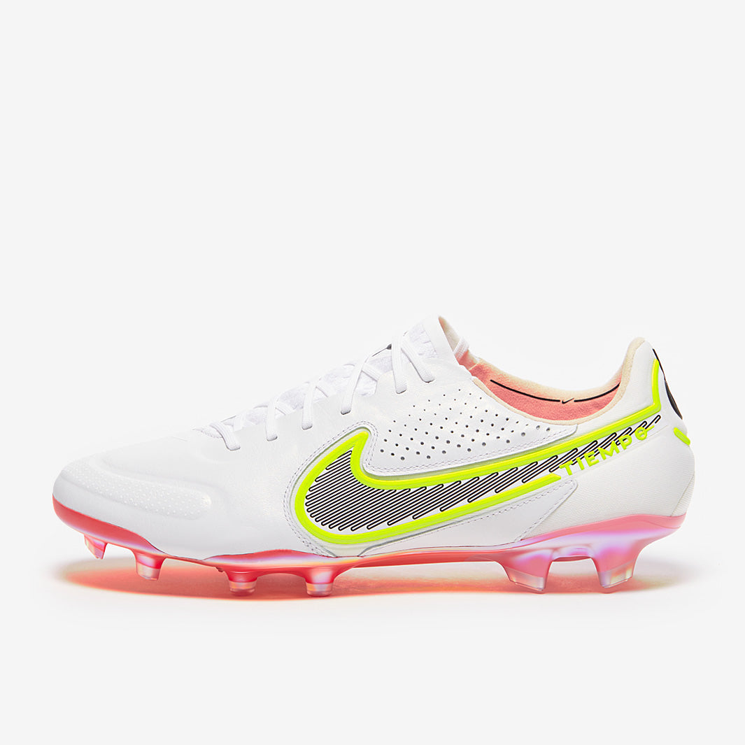 Nike Tiempo Legend IX Elite FG Football Boots White/Black/Bright Crimson/Pink Blast