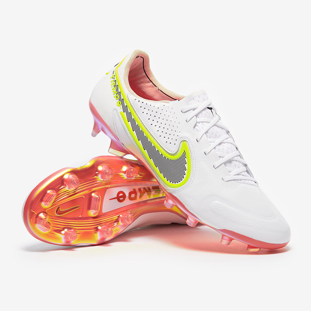 Nike Tiempo Legend IX Elite FG Football Boots White/Black/Bright Crimson/Pink Blast