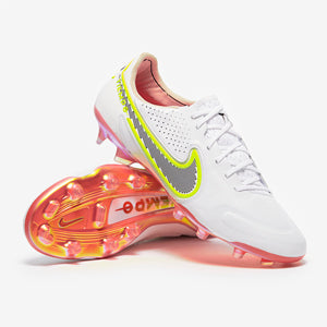 Nike Tiempo Legend IX Elite FG Football Boots White/Black/Bright Crimson/Pink Blast