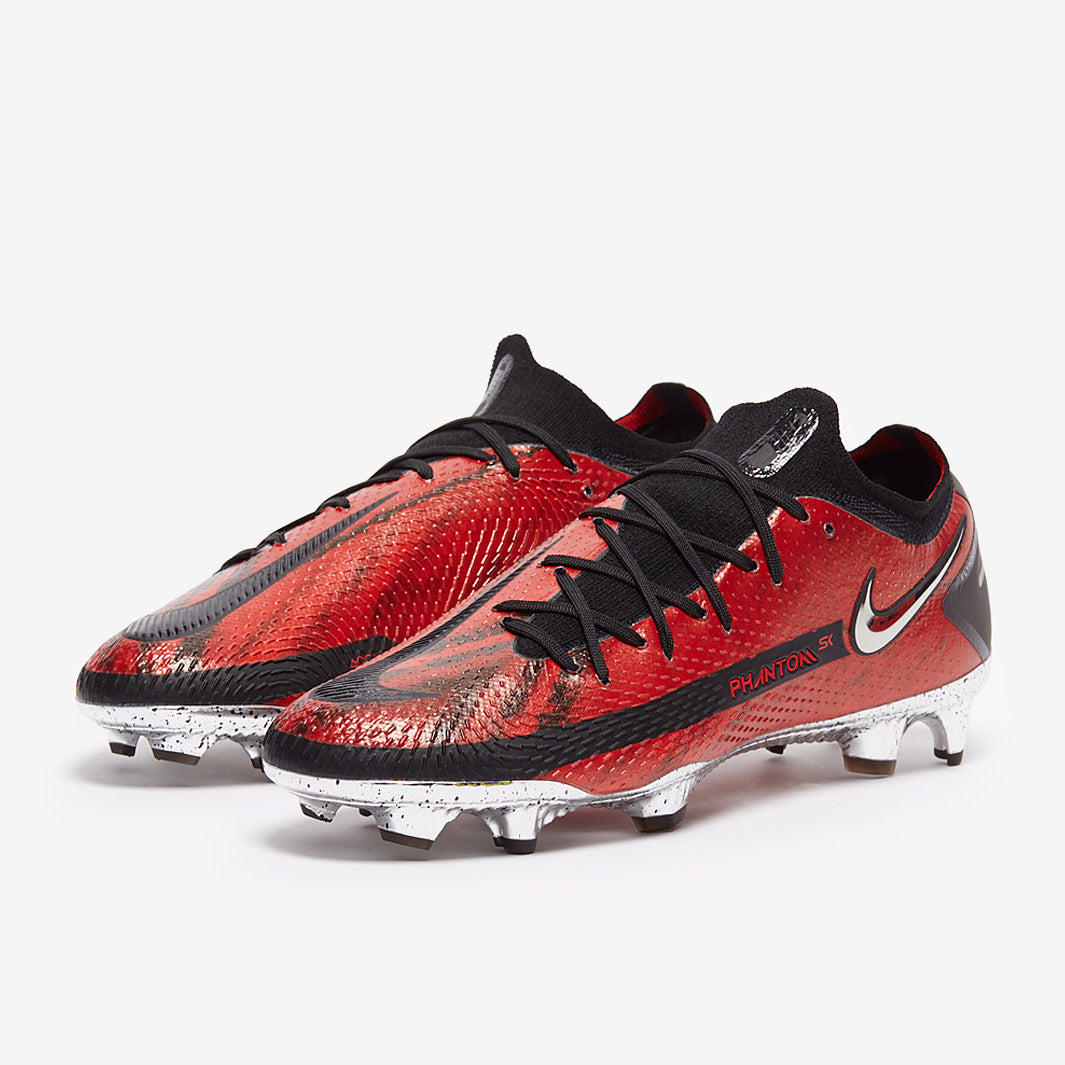 Nike Phantom GT Elite FG x Skepta Bloody Chrome Football Boots University Red/Chrome Black/Cool Grey