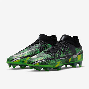 Nike Phantom GT II Elite DF FG Football Boots Black/Metallic Platinum/Green Strike