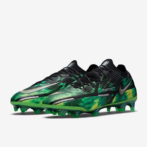 Nike Phantom GT II Elite FG Football Boots Black/Metallic Platinum/Green Strike
