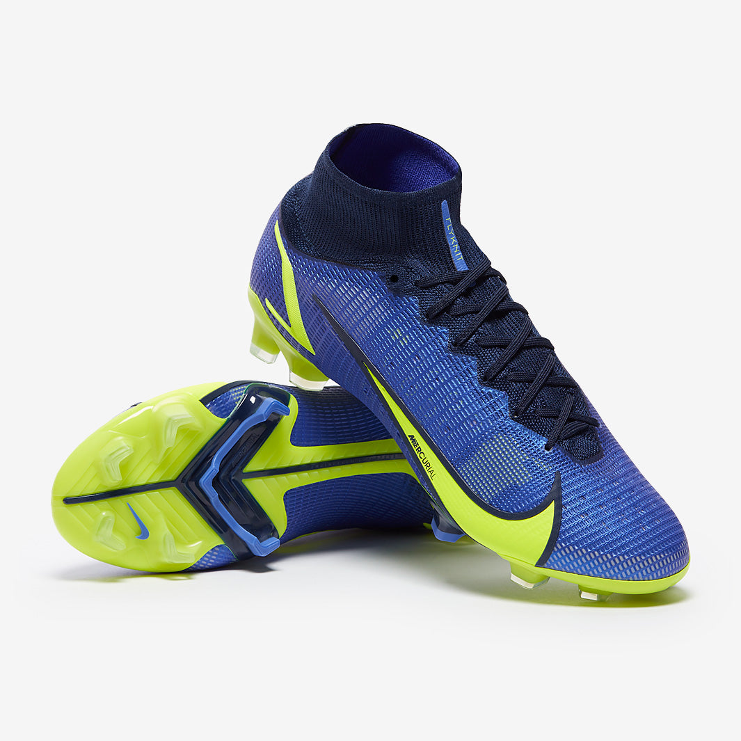 Nike Mercurial Superfly VIII Elite FG Football Boots Sapphire/Volt/Blue Void