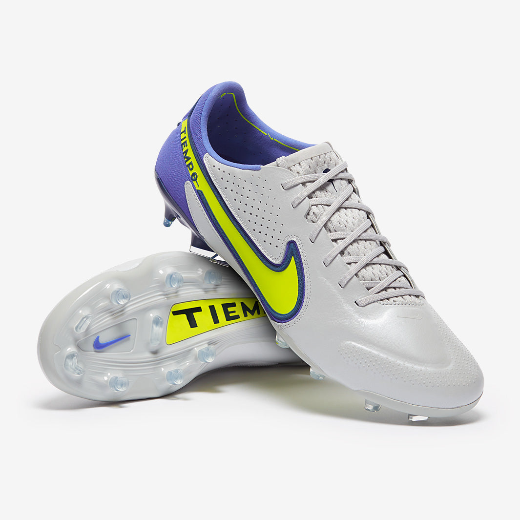 Nike Tiempo Legend IX Elite FG Chuteira Campo Cinza/Verde