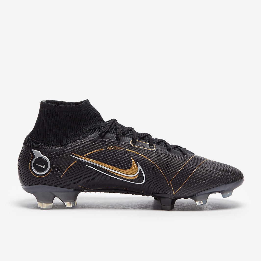 Nike Mercurial Superfly VIII Elite FG Football Boots Black/Metallic Gold/Metallic Silver