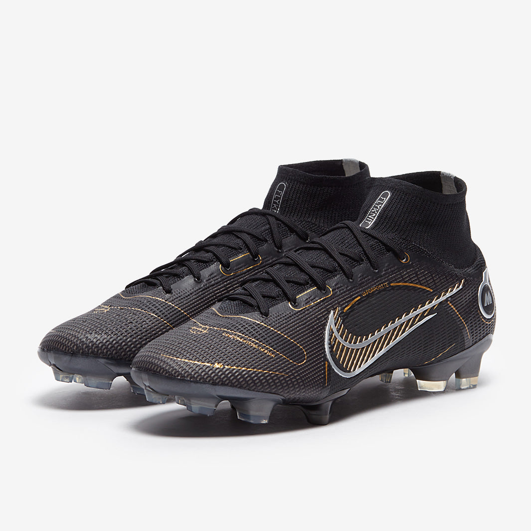 Nike Mercurial Superfly VIII Elite FG Football Boots Black/Metallic Gold/Metallic Silver