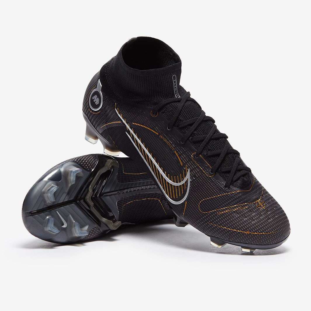 Nike Mercurial Superfly VIII Elite FG Football Boots Black/Metallic Gold/Metallic Silver