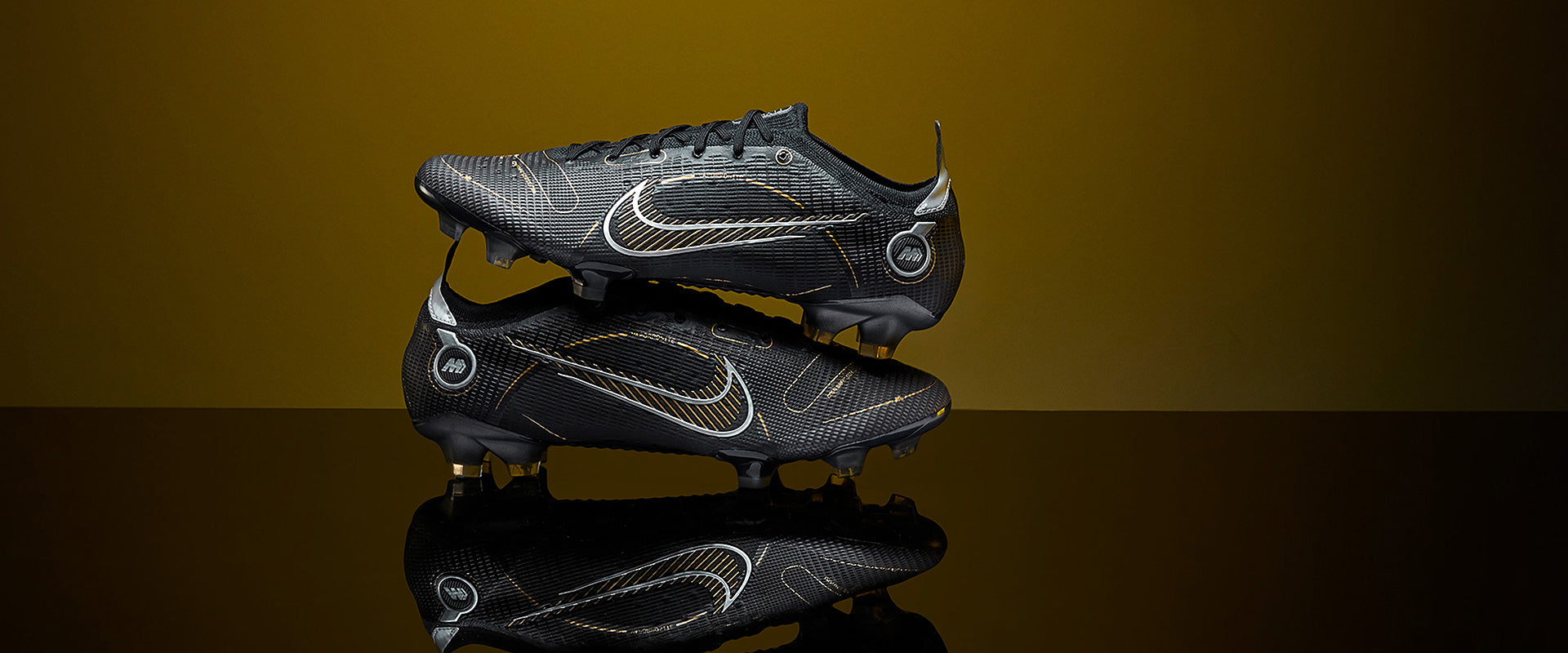 Nike Mercurial Vapor XIV Elite FG Football Boots Black/Metallic Gold/Metallic Silver