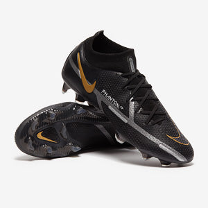 Nike Phantom GT II Elite DF FG Football Boots Black/Metallic Dark Grey/Metallic Gold