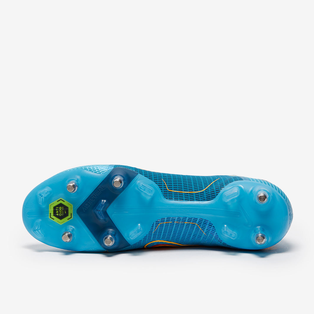 Nike Mercurial Superfly VIII Elite SG-Pro Anti-Clog Football Boots Chlorine Blue/Laser Orange/Marina