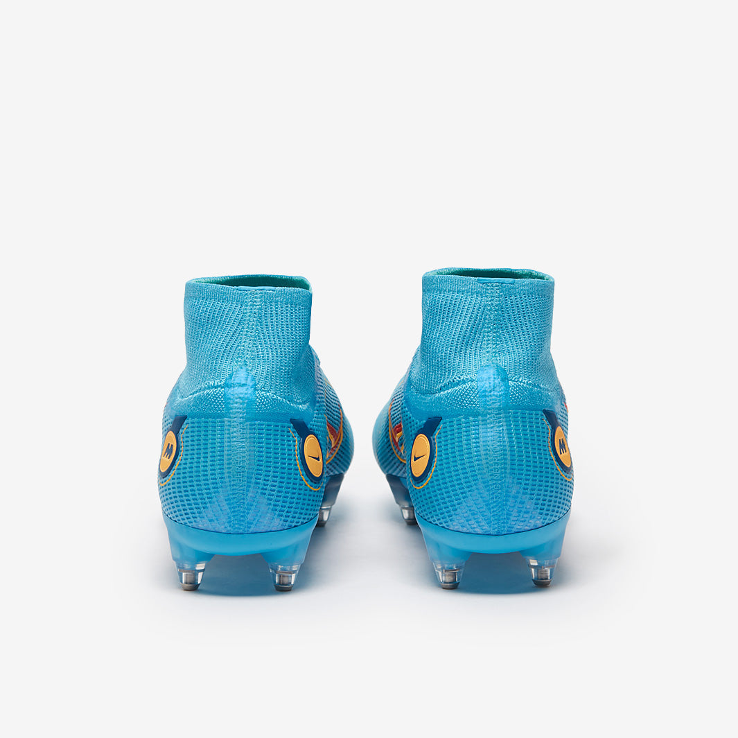 Nike Mercurial Superfly VIII Elite SG-Pro Anti-Clog Football Boots Chlorine Blue/Laser Orange/Marina