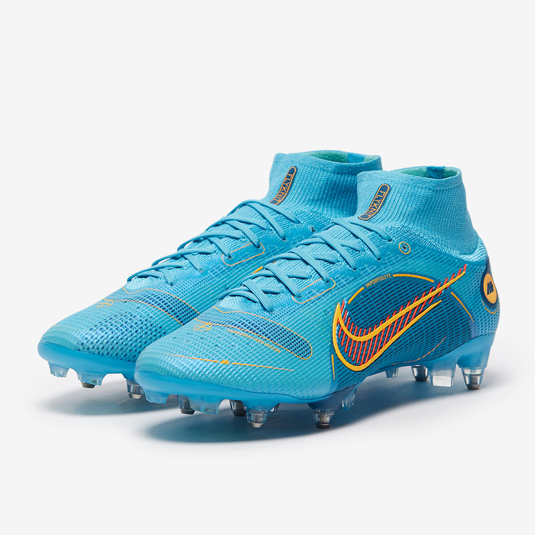 Nike Mercurial Superfly VIII Elite SG-Pro Anti-Clog Football Boots Chlorine Blue/Laser Orange/Marina