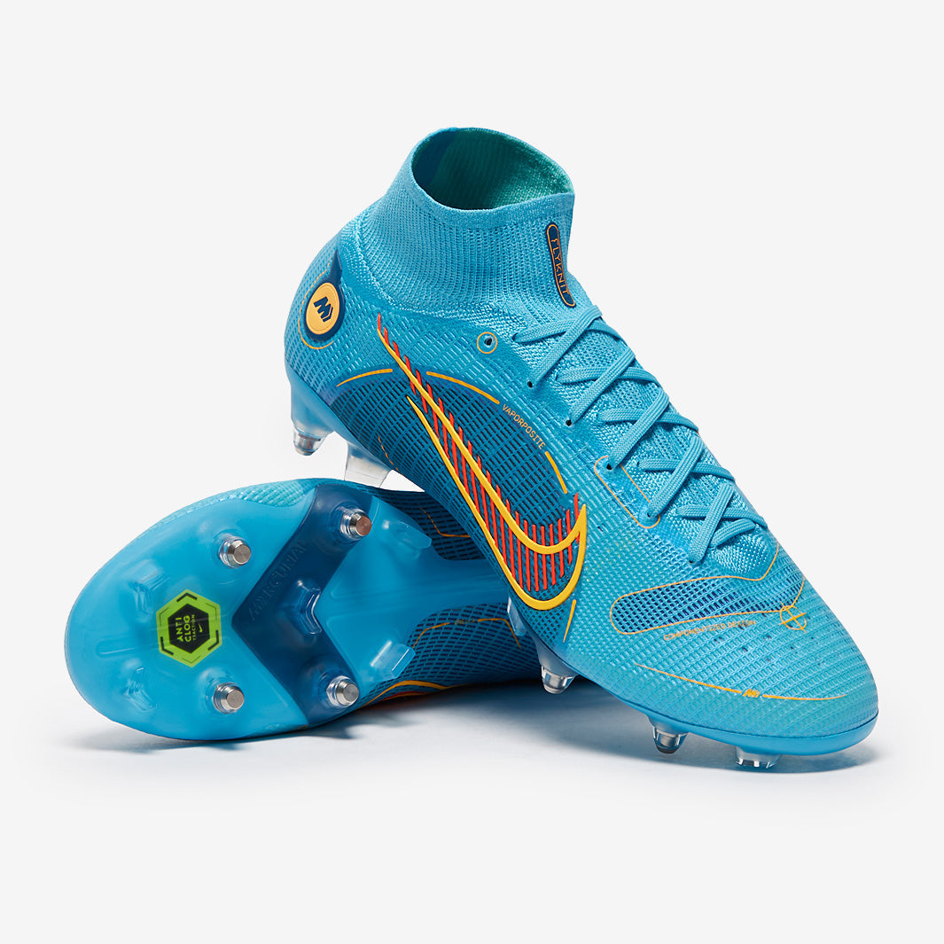 Nike Mercurial Superfly VIII Elite SG-Pro Anti-Clog Football Boots Chlorine Blue/Laser Orange/Marina