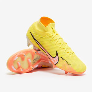 Nike Zoom Mercurial Superfly IX Elite SG Pro Anti-Clog Football Boots Yellow Strike/Sunset Glow/Barely Grape