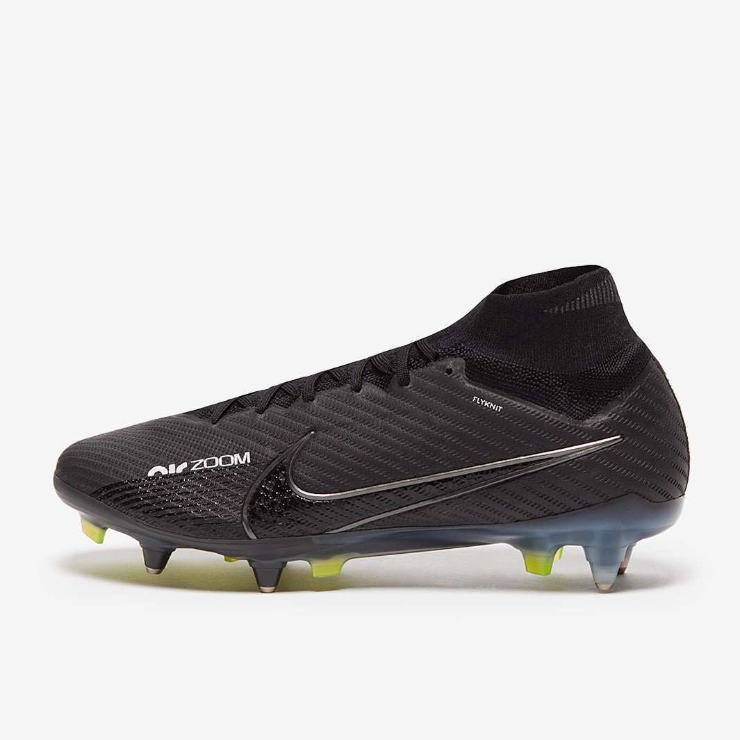 Nike Air Zoom Mercurial Superfly IX Elite SG-Pro Anti-Clog Football Boots Black/Dk Smoke Grey/Summit White/Volt
