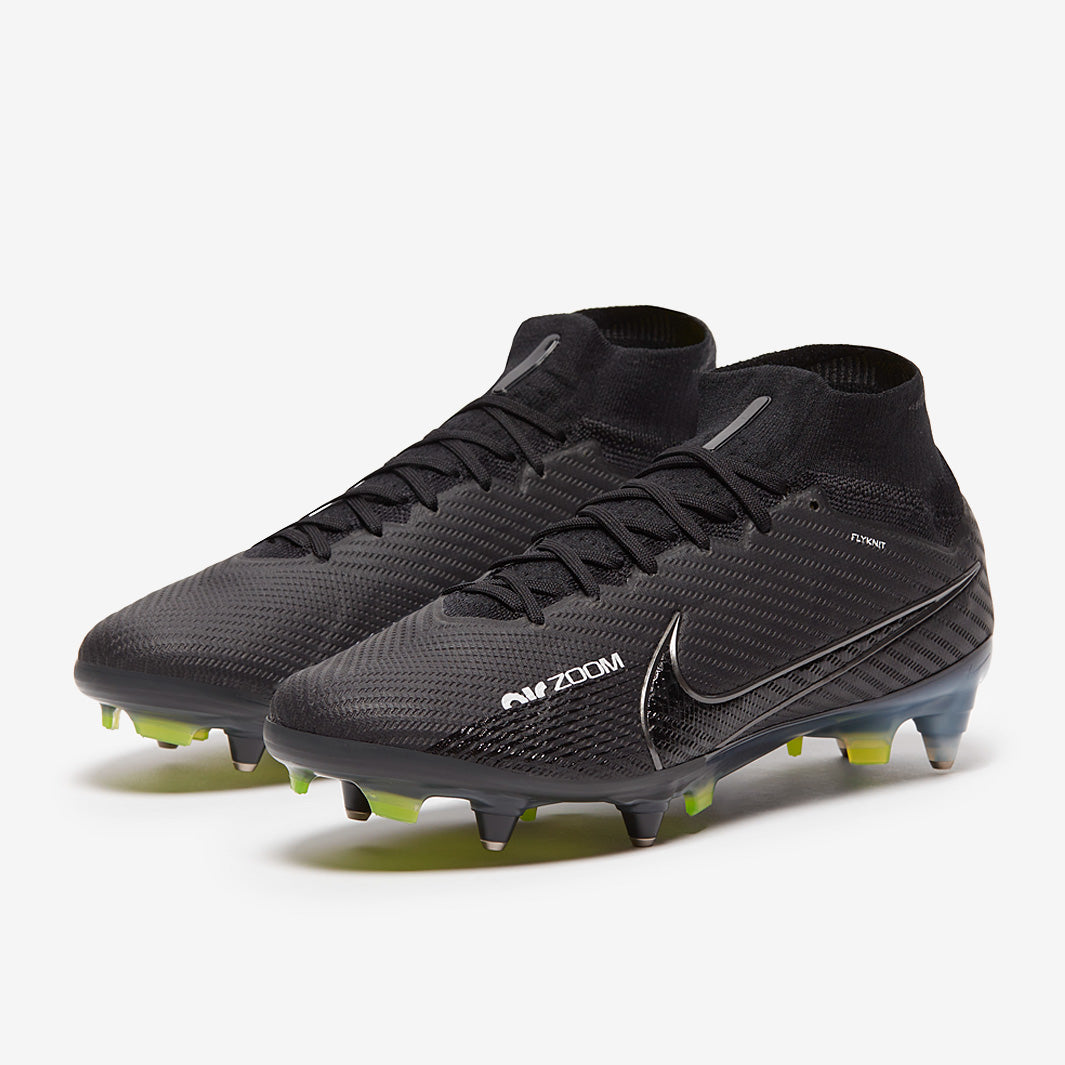 Nike Air Zoom Mercurial Superfly IX Elite SG-Pro Anti-Clog Football Boots Black/Dk Smoke Grey/Summit White/Volt