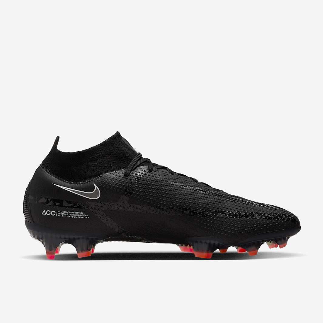Nike Phantom GT II Elite DF FG Football Boots Black/Dk Smoke Grey/Summit White