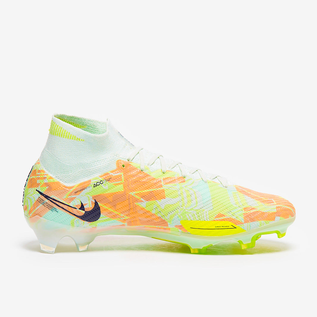 Nike Air Zoom Mercurial Superfly IX Elite FG Football Boots Barely Green/Blackened Blue/Total Orange
