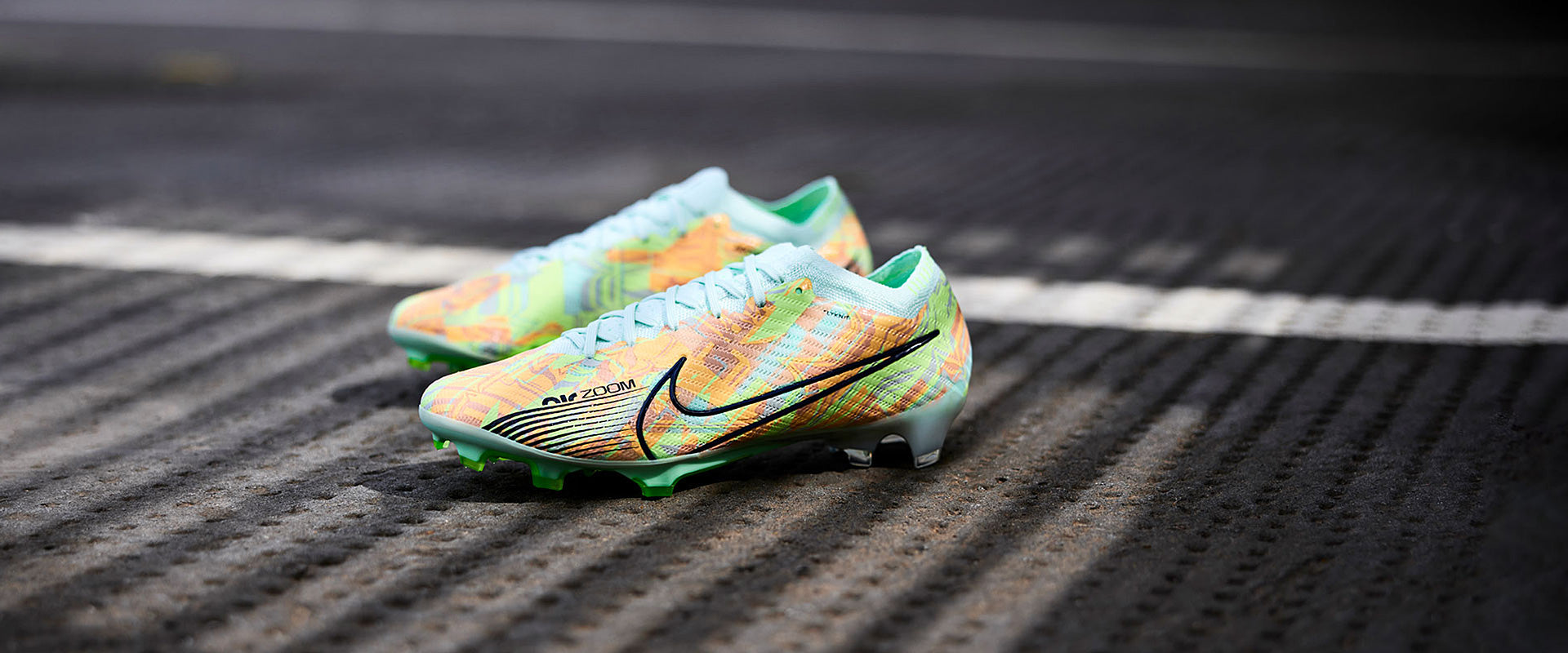 Nike Air Zoom Mercurial Vapor XV Elite FG Football Boots Barely Green/Blackened Blue/Total Orange