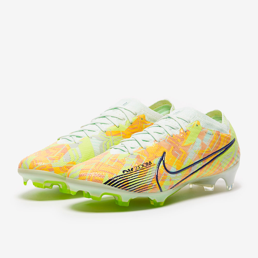 Nike Air Zoom Mercurial Vapor XV Elite FG Football Boots Barely Green/Blackened Blue/Total Orange