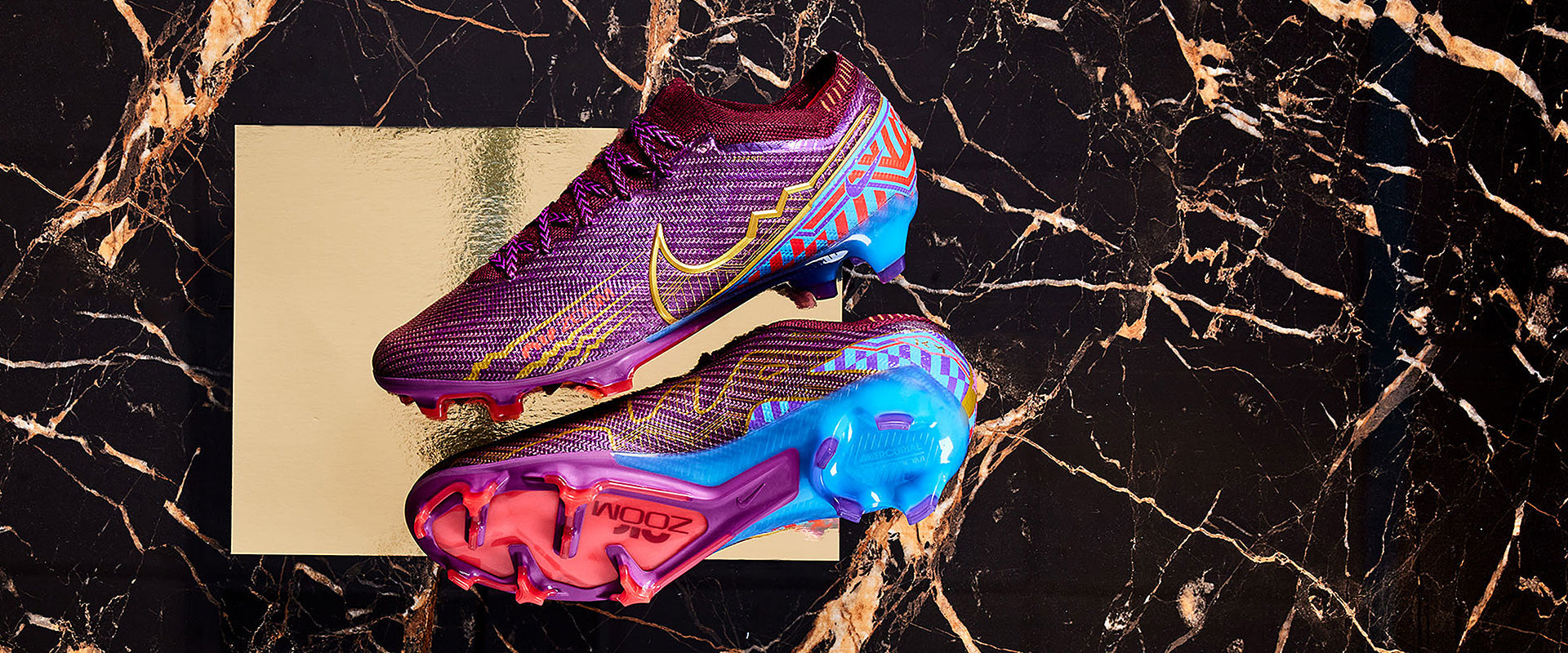 Nike Air Zoom Mercurial Vapor XV Elite KM FG Football Boots Dark Beetroot/Metallic Vivid Gold