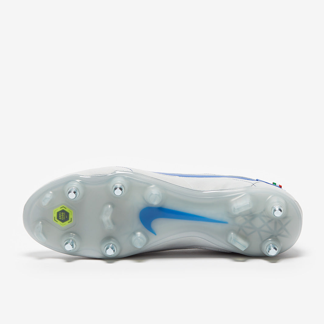 Nike Tiempo Legend IX Elite x Made in Italy SG-Pro Anti-Clog Football Boots White/Game Royal/Metallic Silver