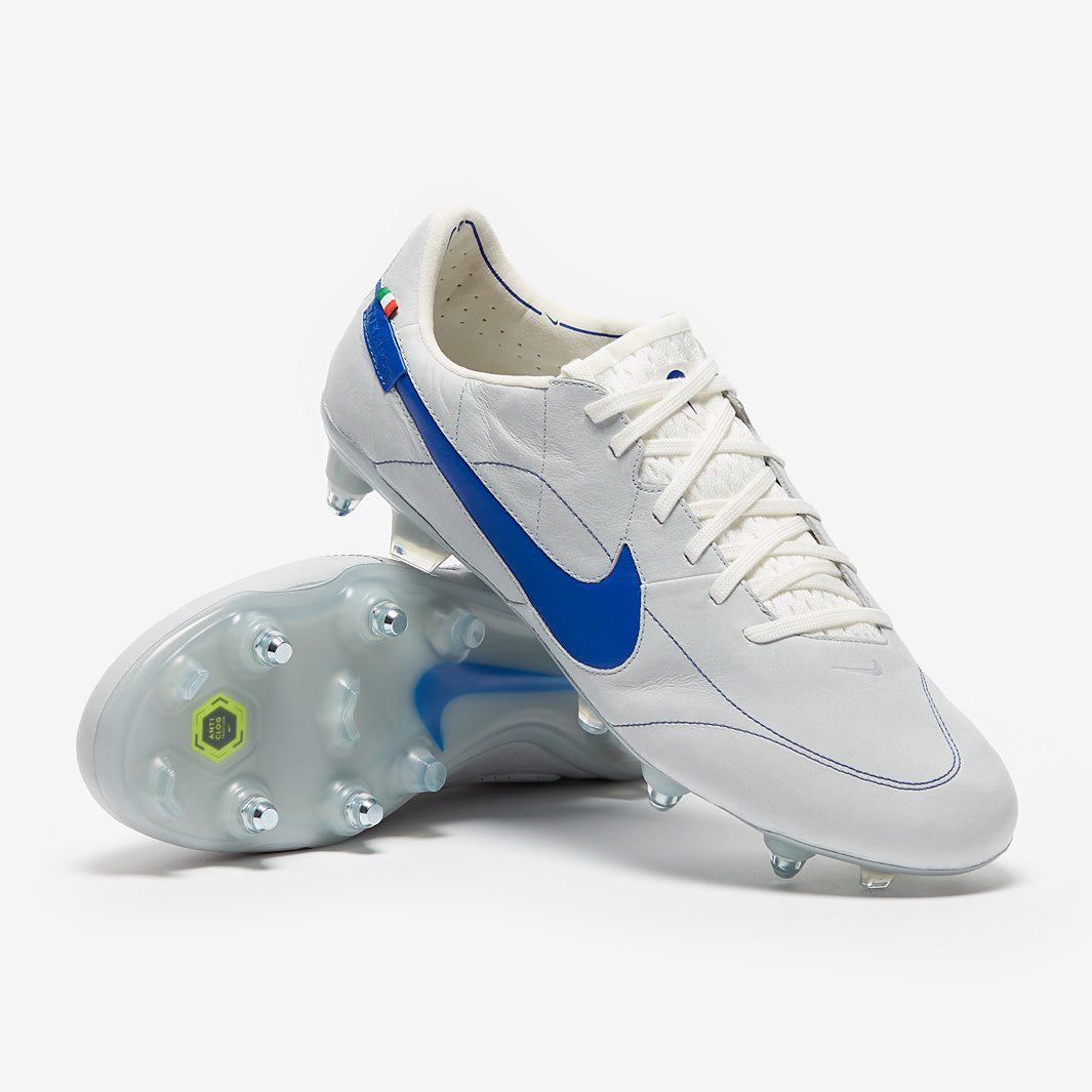 Nike Tiempo Legend IX Elite x Made in Italy SG-Pro Anti-Clog Football Boots White/Game Royal/Metallic Silver