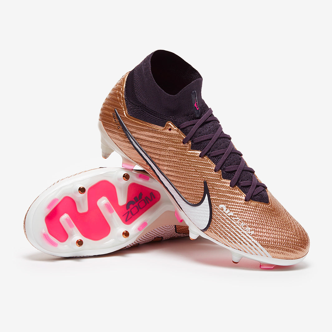 Nike Air Zoom Mercurial Superfly IX Elite Pro-SG Anti-Clog Football Boots Metallic Copper