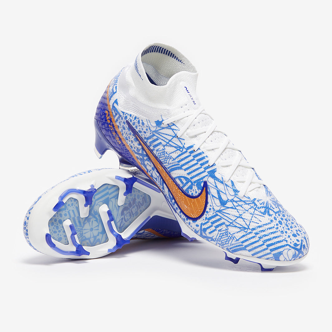 Nike Air Zoom Mercurial Superfly IX Elite CR7 FG Football Boots White/Metallic Copper/Concord