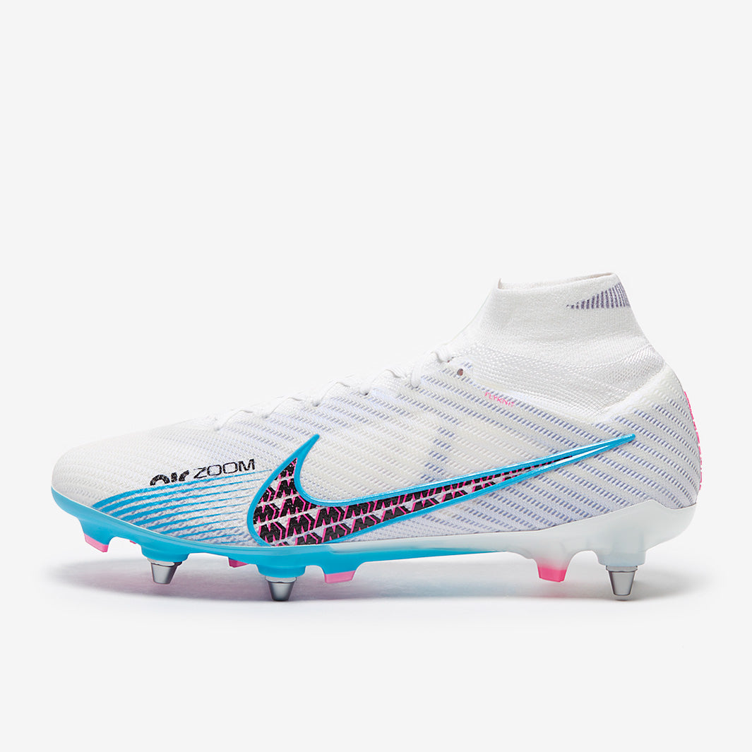 Nike Air Zoom Mercurial Superfly IX Elite SG-Pro Player Edition Football Boots White/Baltic Blue/Pink Blast/Indigo Haze