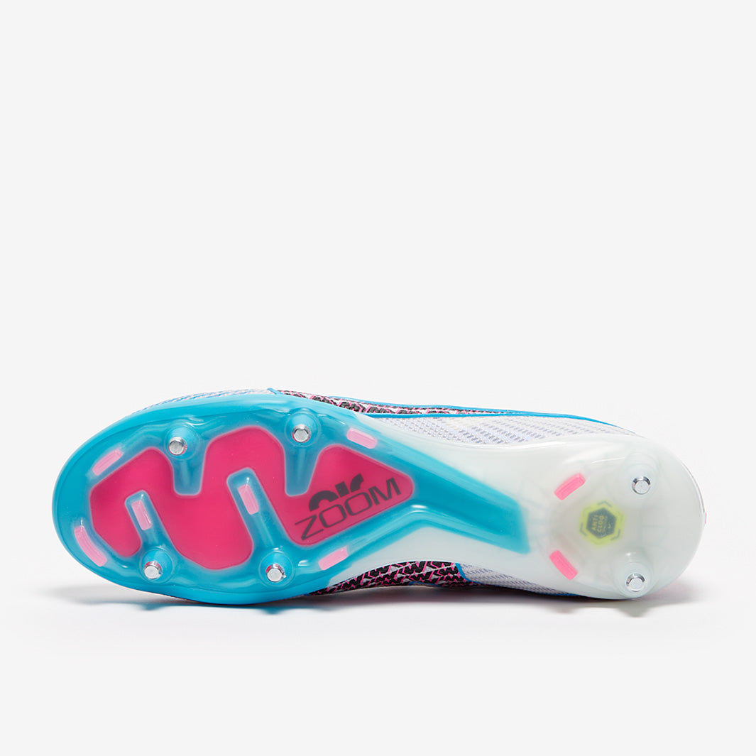 Nike Air Zoom Mercurial Vapor XV Elite SG-Pro Anti-Clog Football Boots White/Baltic Blue/Pink Blast/Indigo Haze