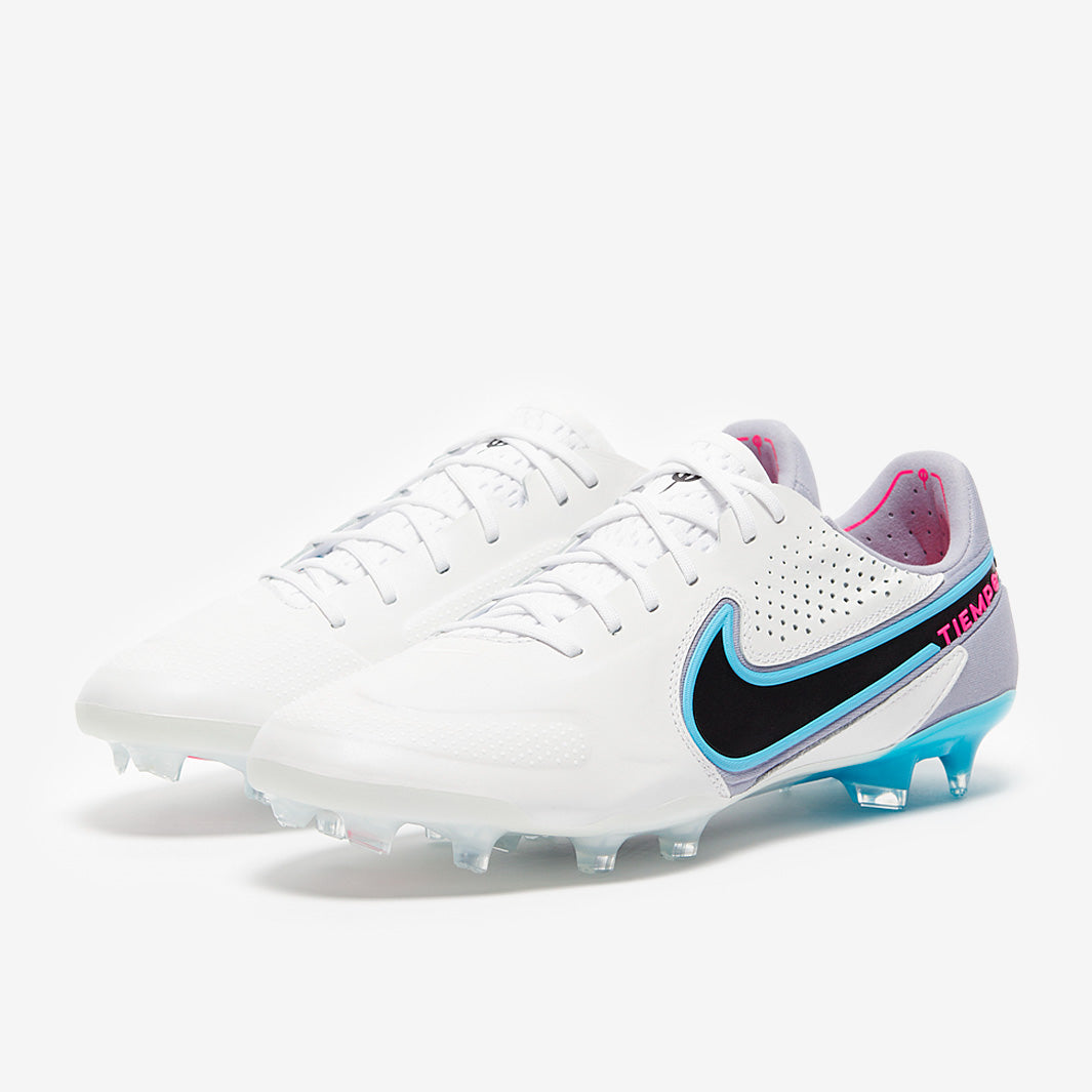 Nike Tiempo Legend IX Elite FG Football Boots White/Black/Baltic Blue/Pink Blast
