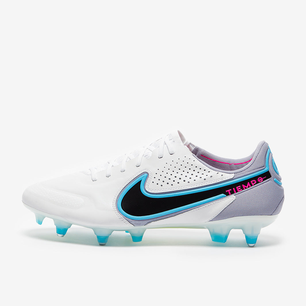 Nike Tiempo Legend IX Elite SG-Pro Anti-Clog Football Boots White/Black/Baltic Blue/Pink Blast