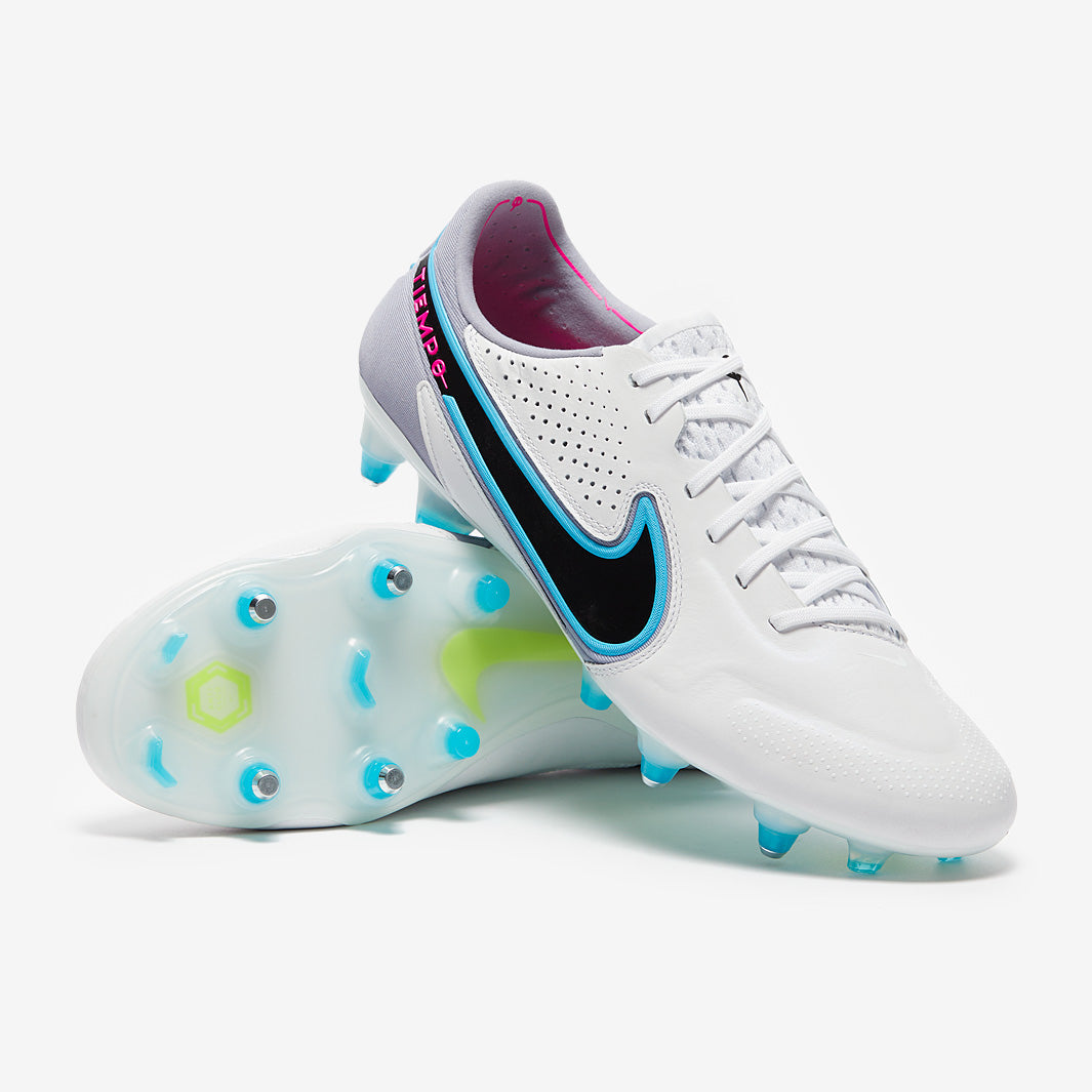 Nike Tiempo Legend IX Elite SG-Pro Anti-Clog Football Boots White/Black/Baltic Blue/Pink Blast