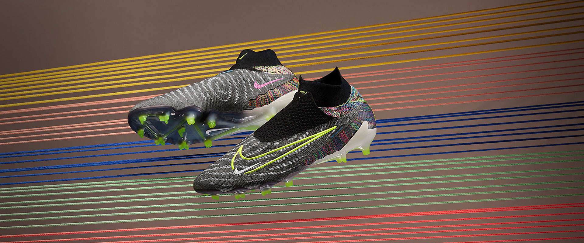 Nike Phantom GX Elite DF Link FG Football Boots Black/Volt/White/Blue Glow