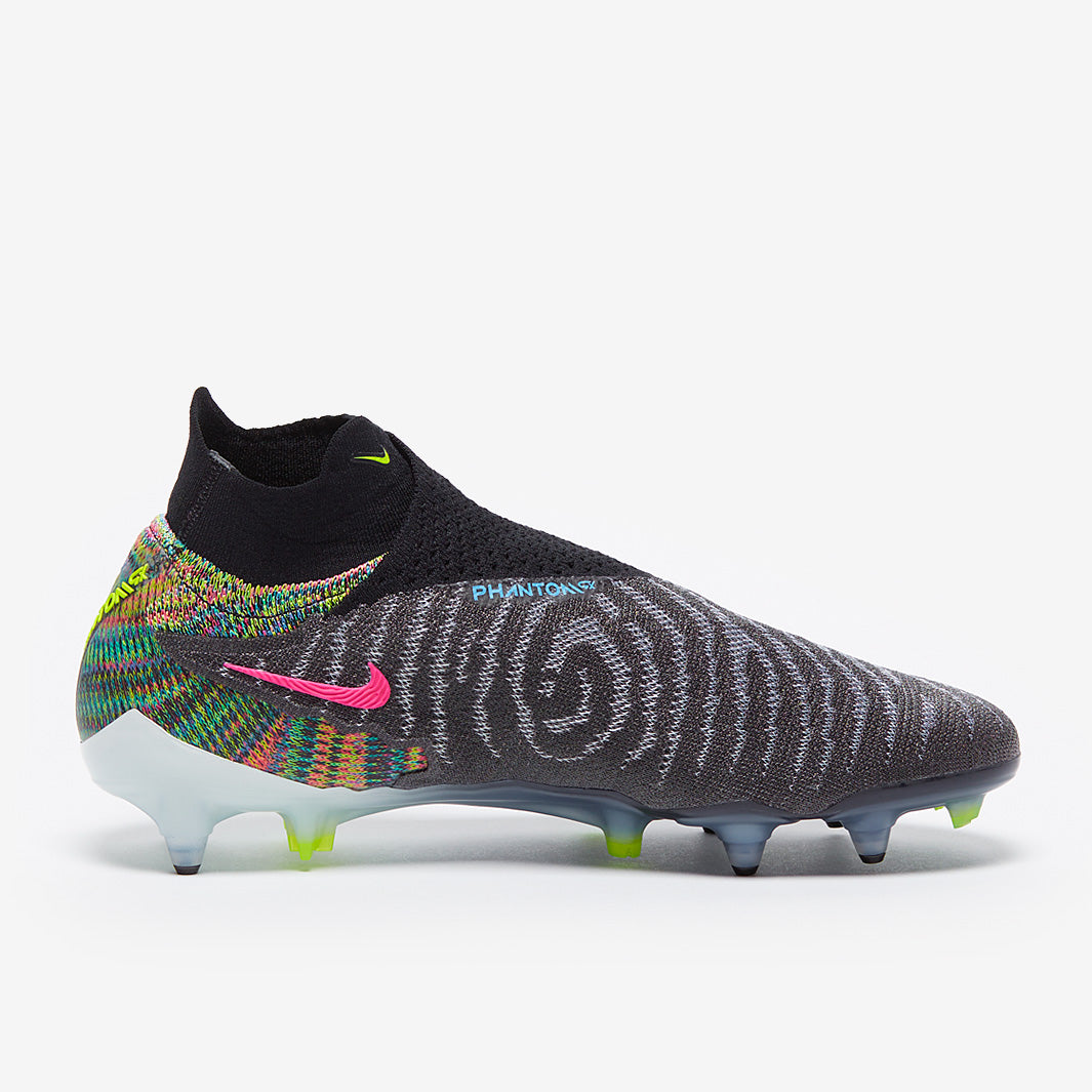 Nike Phantom GX Elite DF Link SG-Pro Anti-Clog Football Boots Black/Volt/White/Blue Glow